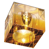 SLV Lighting 114962 Yudi Low Voltage Square Downlight In Amber And Clear