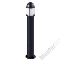 Saxby Lighting CH300E27BK 60w ES 1000mm Tall Outdoor Garden Bollard Light In Black With An Opal Lense