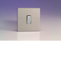Varilight 1 Gang 20A Double Pole Rocker Switch In Brushed Steel XDS20DS