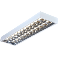 4' Twin Surface High Frequency T8 Modular Light Fitting With A Cat2 Louvre