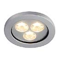 SLV Lighting 111982 Eyedown LED 3x 1w IP44 Recessed Downlight In Anodized Aluminium