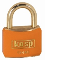 124 40mm Keyed ALike Coloured Brass Padlock In Orange K12440ORAA1