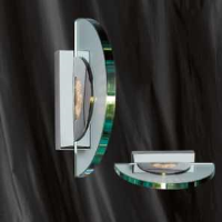 Searchlight 8035CC Glass And Chrome Wall Light