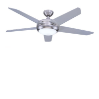 Global 52" Stainless Steel Neptune Ceiling Fan With Halogen Light And Remote Control