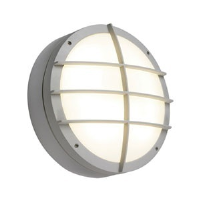Saxby Lighting 7014AEM Lake IP65 28w 2D Emergency Version Bulkhead Light With Front Cover Grill In Grey