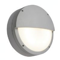 Saxby Lighting 7016A Brook IP65 28w 2D Eyelid Bulkhead Light In Grey