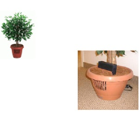 Amcor AM-70 Ficus Tree Air Purifier Artificial Ficus Tree Planted In A Round Pot