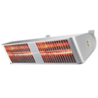 Heat Outdoors 901629 4.8kW Shadow Fatboy Double Ultra Heat Patio Heater In Silver