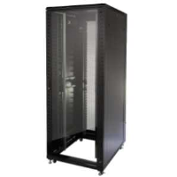 Excel 542-4266-GSBN-BK 42u Floor Standing Data Cabinet In Black Complete With Castor Wheels