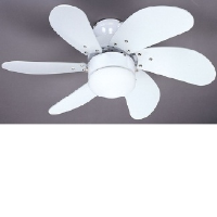 Global 30" Atlanta Ceiling Fan With A Light In The Middle In White