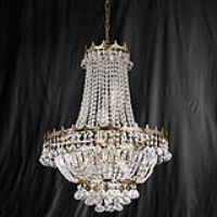 Searchlight 9112-52GO Versailles Gold Finish/Crystal 9 Light Chandelier