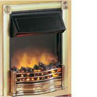 Dimplex HTN20BR Horton 2kW Optiflame Effect Electric Fire In Brass