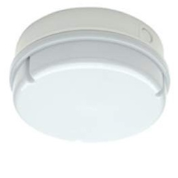 IP65 28w 2D High Frequency Round Polycarbonate Bulkhead Light In White/Opal