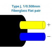 Type J Glassfibre Insulated Flat Pair Thermocouple Cable Wire Bs