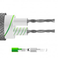 Type K Glassfibre Insulated Flat Pair With Stainless Steel Overbraid Iec