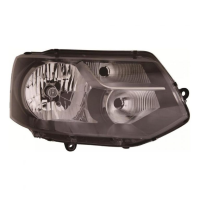 TRANSPORTER T5 O/S (DRIVERS) HEADLIGHT (SINGLE H4) BLACK INNER WITH MOTOR FITS 2010-15 (NEW)