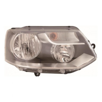 TRANSPORTER T5 O/S (DRIVERS) HEADLIGHT BLACK INNER (TWIN H7/H15) WITH MOTOR FITS 2010-15 (NEW)