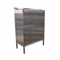 Stainless steel tall cupboard with solid door 1200 x 600 x 1780/1680mm