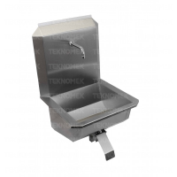 Wall mounted one station scrub sink (Knee operated)