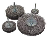 Stainless Steel Spindle Mounted Crimped Wire Wheels