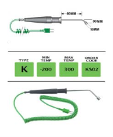 KS02 - K Type Fast Response Ribbon Probe 110 x 10mm 45&#176; Bend