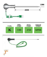 KP06 - K Type Extended Needle Probe 300mm x 3.3mm
