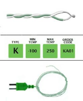 KA01 - K Type PTFE Insulation Fine Wire Thermocouple 1m x 0.3mm