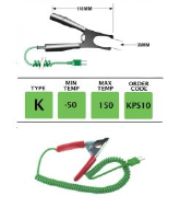KPS10 - K Type Pipe Clamp Probe 110mm, upto 35mm max opening