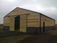 Barn Effect Wood Cladding For Steel Buildings