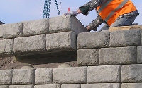 Interlocking Solid Concrete Retaining Wall Blocks