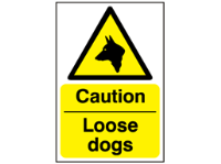 Caution Loose Dogs Warning Signs