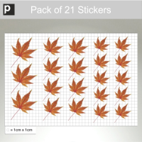 Pack Of Orange Leaf Stickers