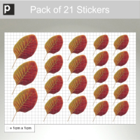 Pack Of Oval Leaf Stickers