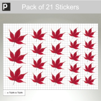 Pack Of Red Leaf Stickers