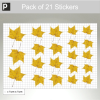 Pack Of Yellow Leaf Stickers