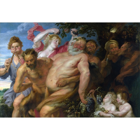Van Dyck, Drunken Silenus supported by Satyrs