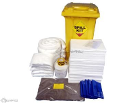 250 Litre Oil and Fuel Only Spill Kit in Wheeled Bin