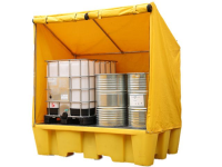 Double IBC Spill Pallet with Framed Cover