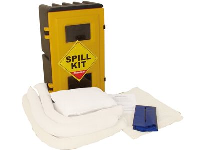 50 Litre Oil and Fuel Spill Kit in a Durable Wall Cabinet
