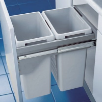 kitchen recycling euro-cargo waste bins 70 litres fits 500mm  unit
