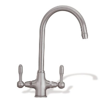 paini swan neck kitchen tap metal lever handles
