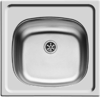Pyramis E33 92mm waste Inset stainless Steel Sink 100140001