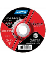 Norton Vulcan INOX Grinding Disc Depressed Centre 125mm 6.4mm x 22.23mm TYPE 27 (Pack of 10)