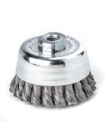 Lessmann Knot Cup Brush with Bridle 125mm x M14 STH0.35 1ROW - 487.117