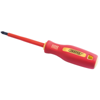 Draper No: 2 x 100mm Fully Insulated Soft Grip Cross Slot Screwdriver. (Sold Loose) 46532