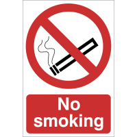 Draper 'No Smoking' Prohibition Sign 72165