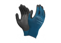 6 Pairs Ansell 11-616 Hyflex PU Gloves Blue / Black Medium