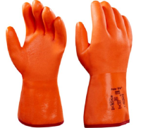 1 Pair Size 10 Ansell 23-700 Polar Grip PVC Coated Heavy Duty Winter Lined Warm Outdoors Work Gloves