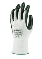 6 Pairs Marigold N110 Nitrotough Nitrile Gloves White / Black Large