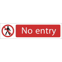 Draper 'No Entry' Prohibition Sign 73161